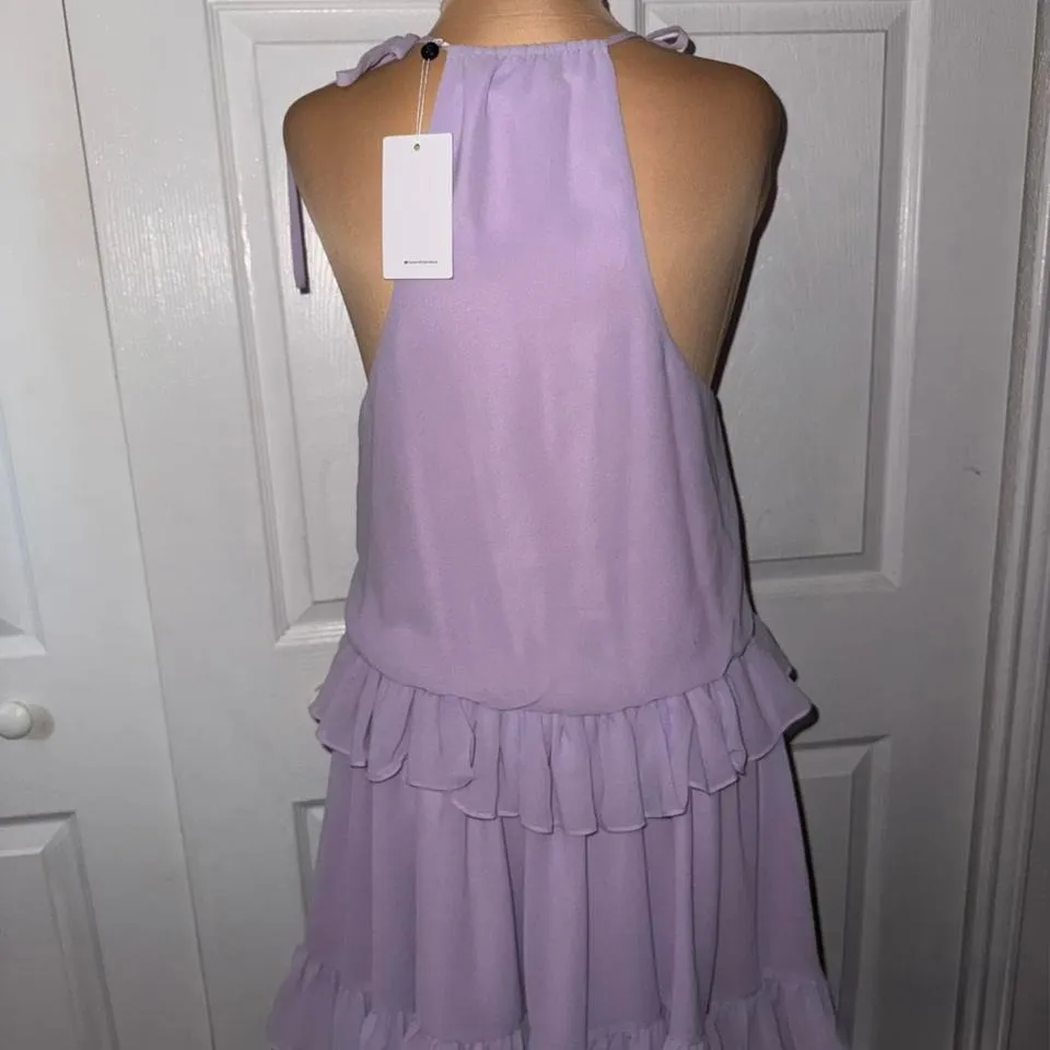 NWT LOVERS & FRIENDS‎ BANKS DRESS PASTEL LILAC SMALL - Image 2