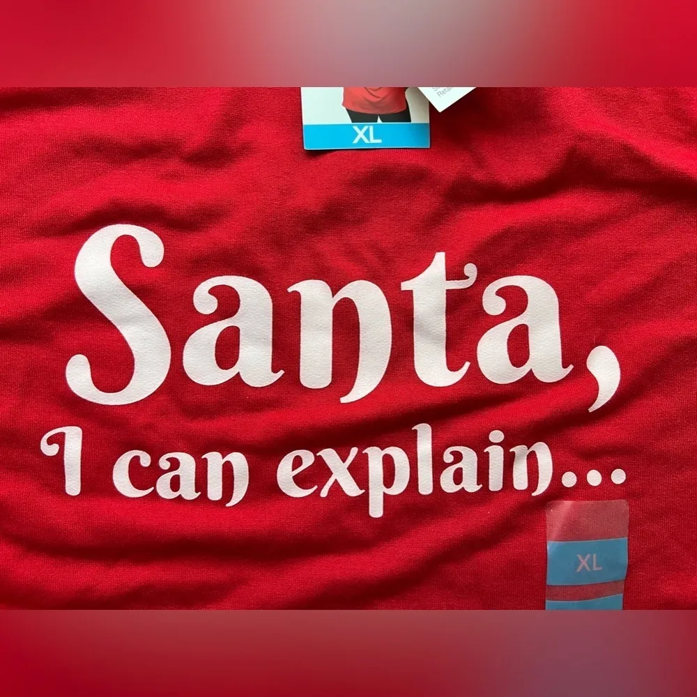 Rockin’ Around ladies holidays top. “Santa I can explain” Size: XL. - Image 5