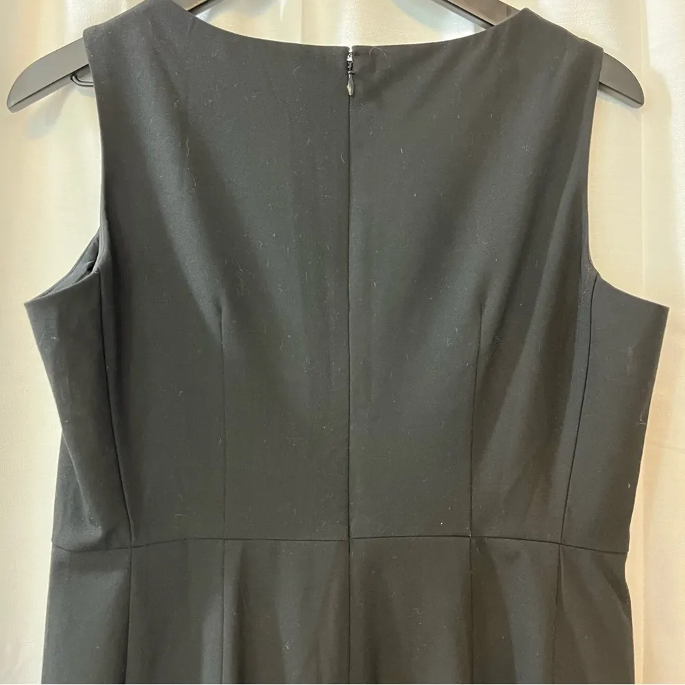 Lands’ End Black Structured Midi Dress - Size 10P - Image 5