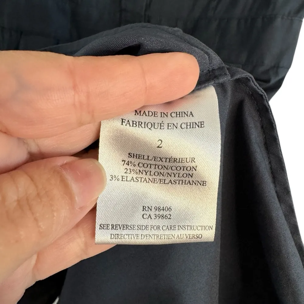 Theory  Soreda Navy Sleeveless Button Down Pleated Shirt Dress - Image 6