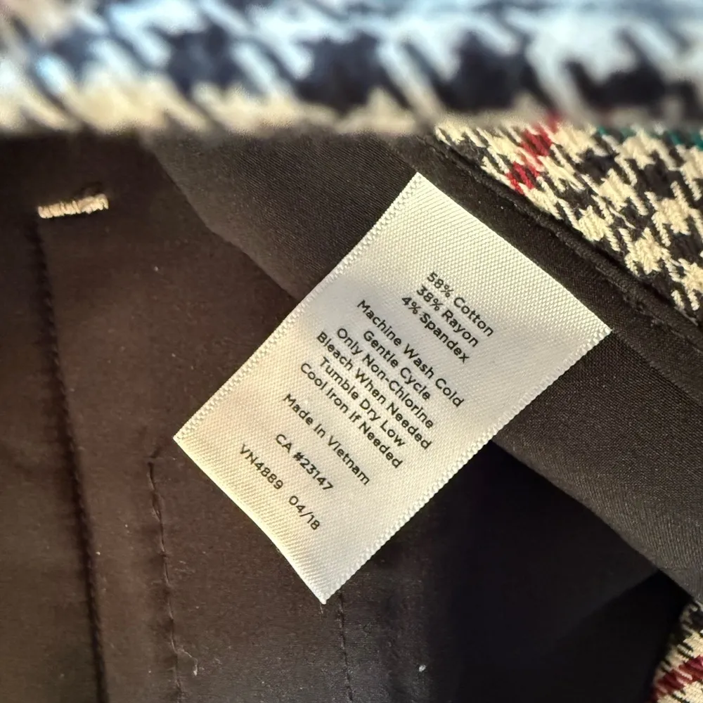 Talbots Hampshire Ankle Pant Women’s Sz 16 Houndstooth Dress Pants Stretch - Image 5