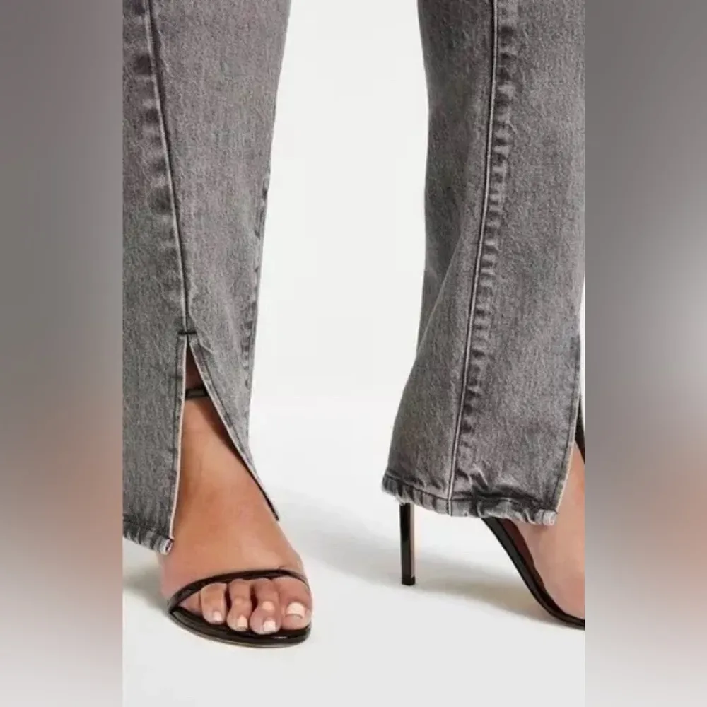 Women’s Grey Slim Strait Jean High Rise Slit 8/29 - Image 3