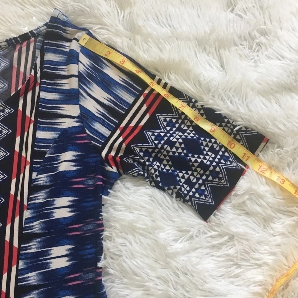 NY collection Women’s geo print boho A line dress size Medium - Image 3