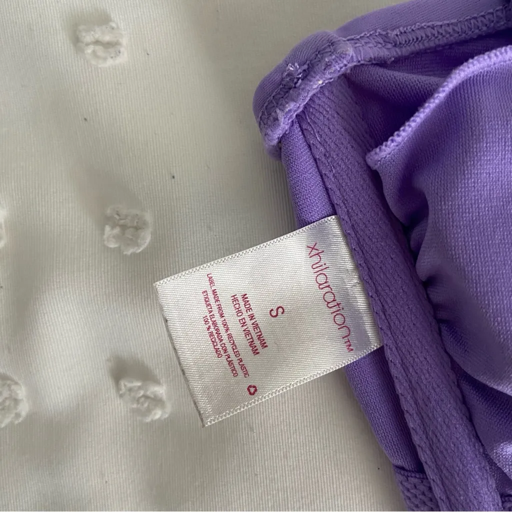 Bikini Top Purple Bandeau Blue Scoop Neck Bundle Set Lot Pastel Size S - Image 9