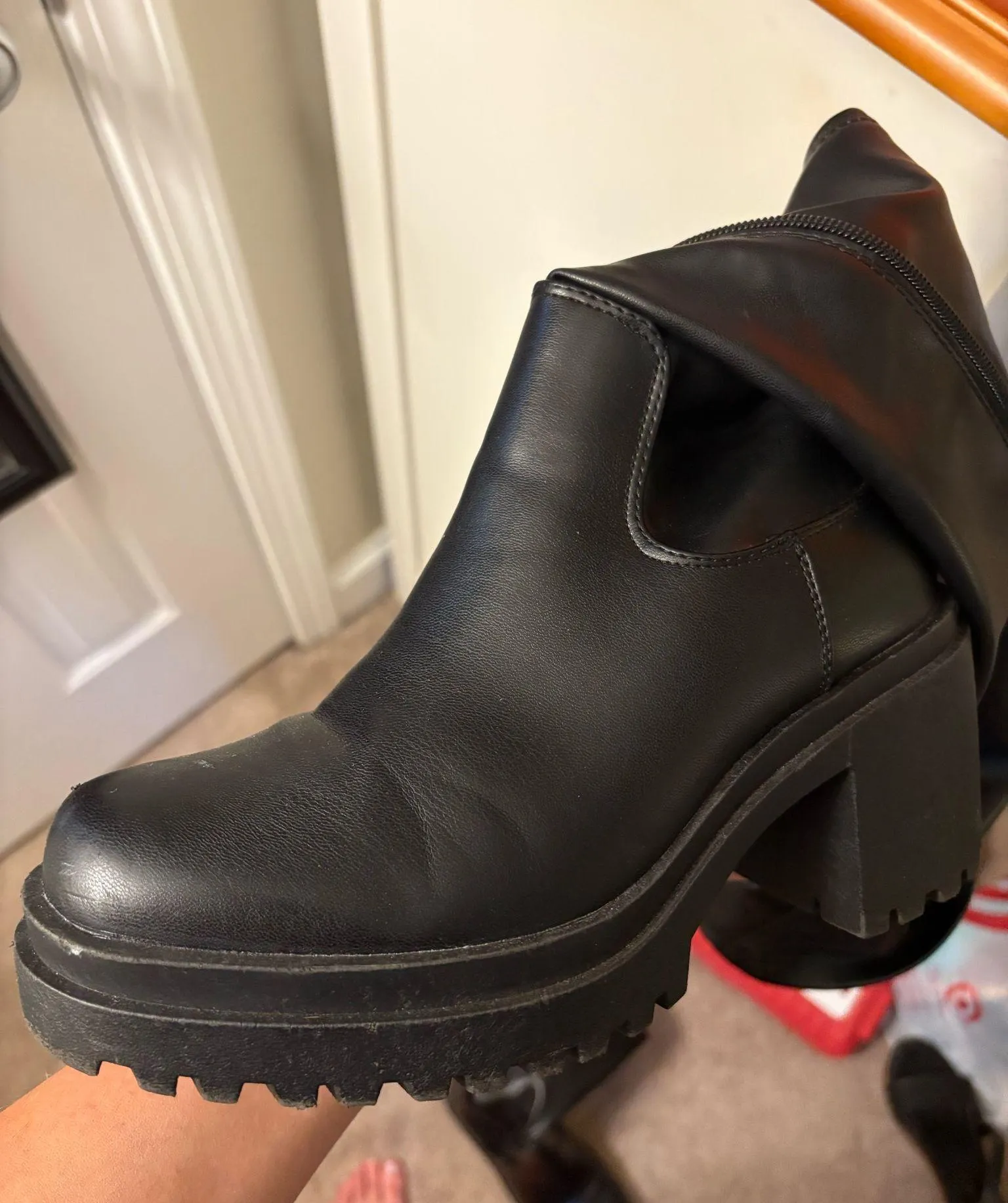 Diba high high black leather boots - Image 7