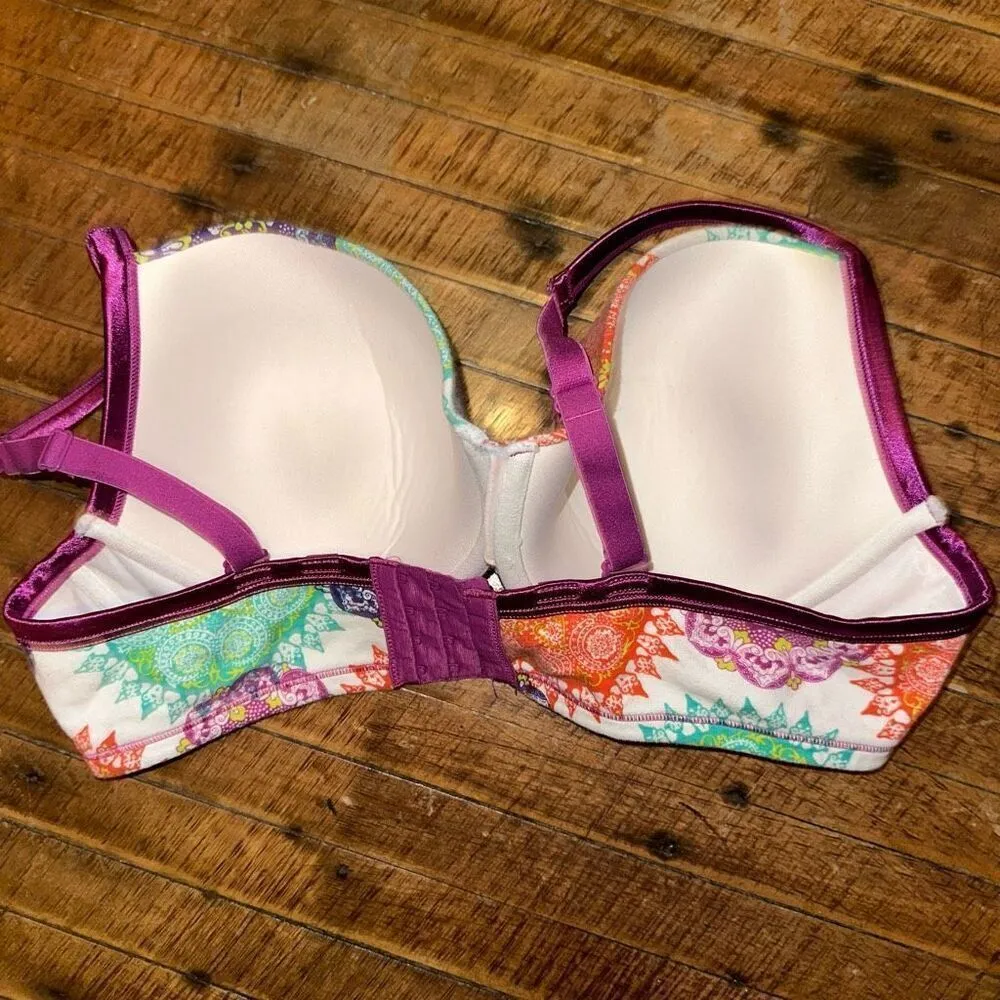 Cacique multicolored jersey knit underwire 42D bra - Image 2