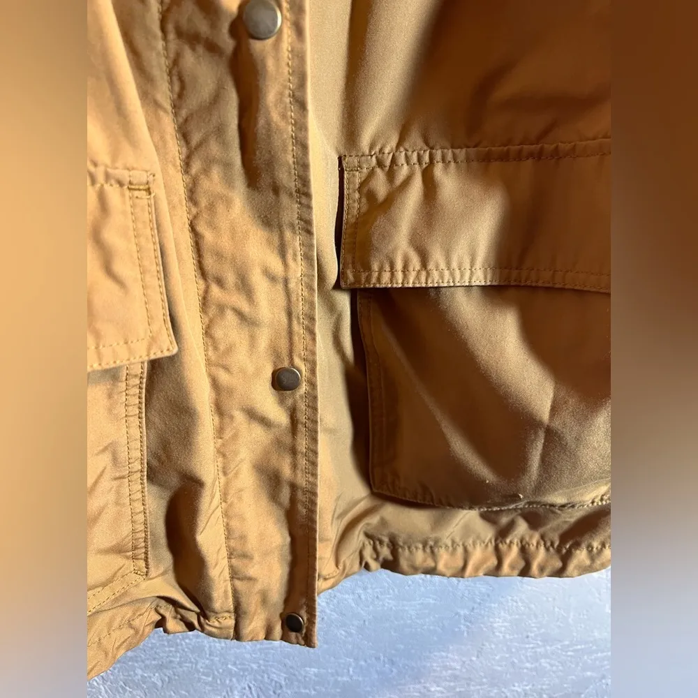 Uniqlo Tan Utility Jacket w hood, zip snaps pockets outdoor rugged lightweight - Image 7