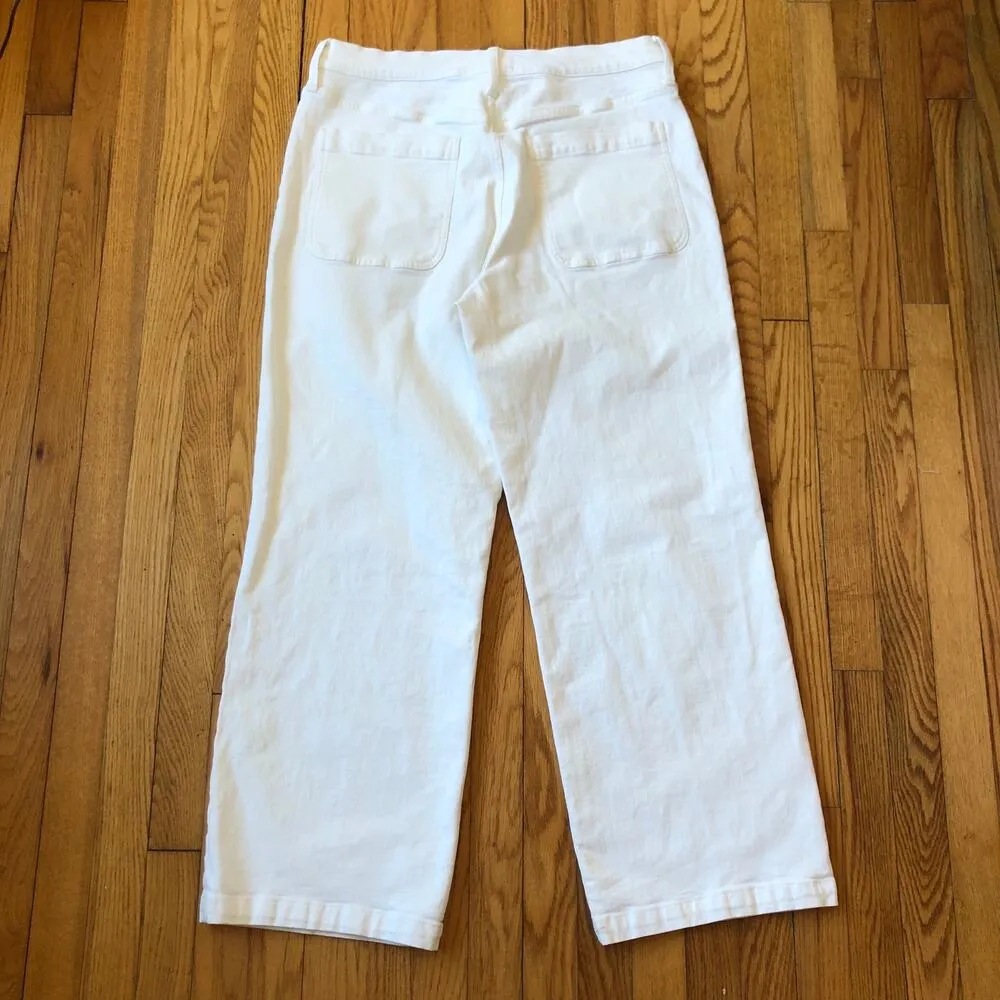 Madewell NWOT Women's Perfect Vintage Wide Leg White Jeans 32 - Image 10