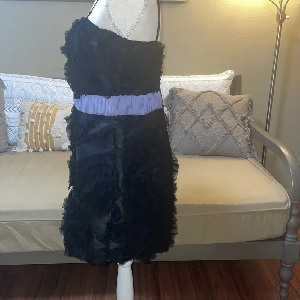 Miss Me Couture Cocktail Little Black Dress Purple Trim - Image 11