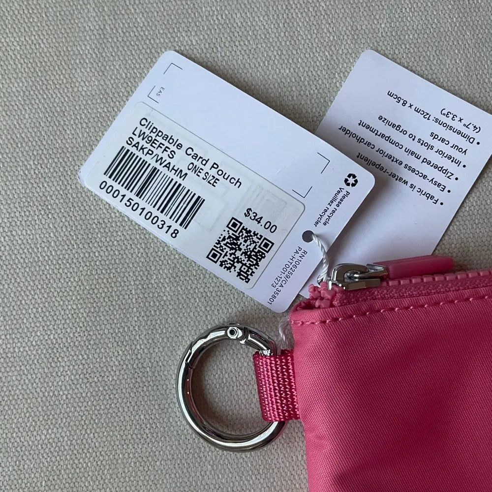 Lululemon Clippable Card Pouch - Sakura Pink - Image 3