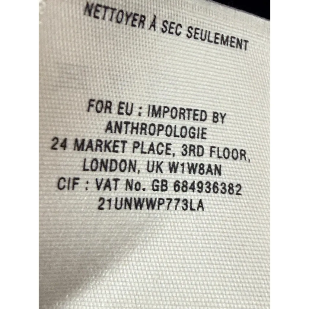 Anthropologie Leifdottir Palazzo Pants Black White Pleated Sheer Overlay Sz 4 - Image 7