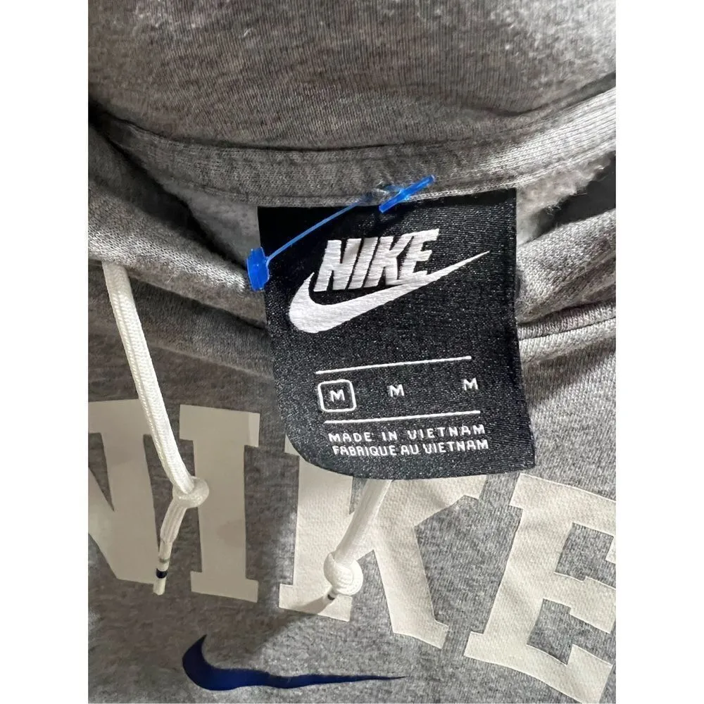 Nike Sportswear Essentials Fleece Pullover Hoodie Women MED Gray Blue - Image 8