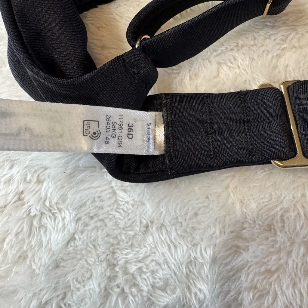 Victorias Secret 36D Underwired Push Up Padded Black Bikini Top - Image 4