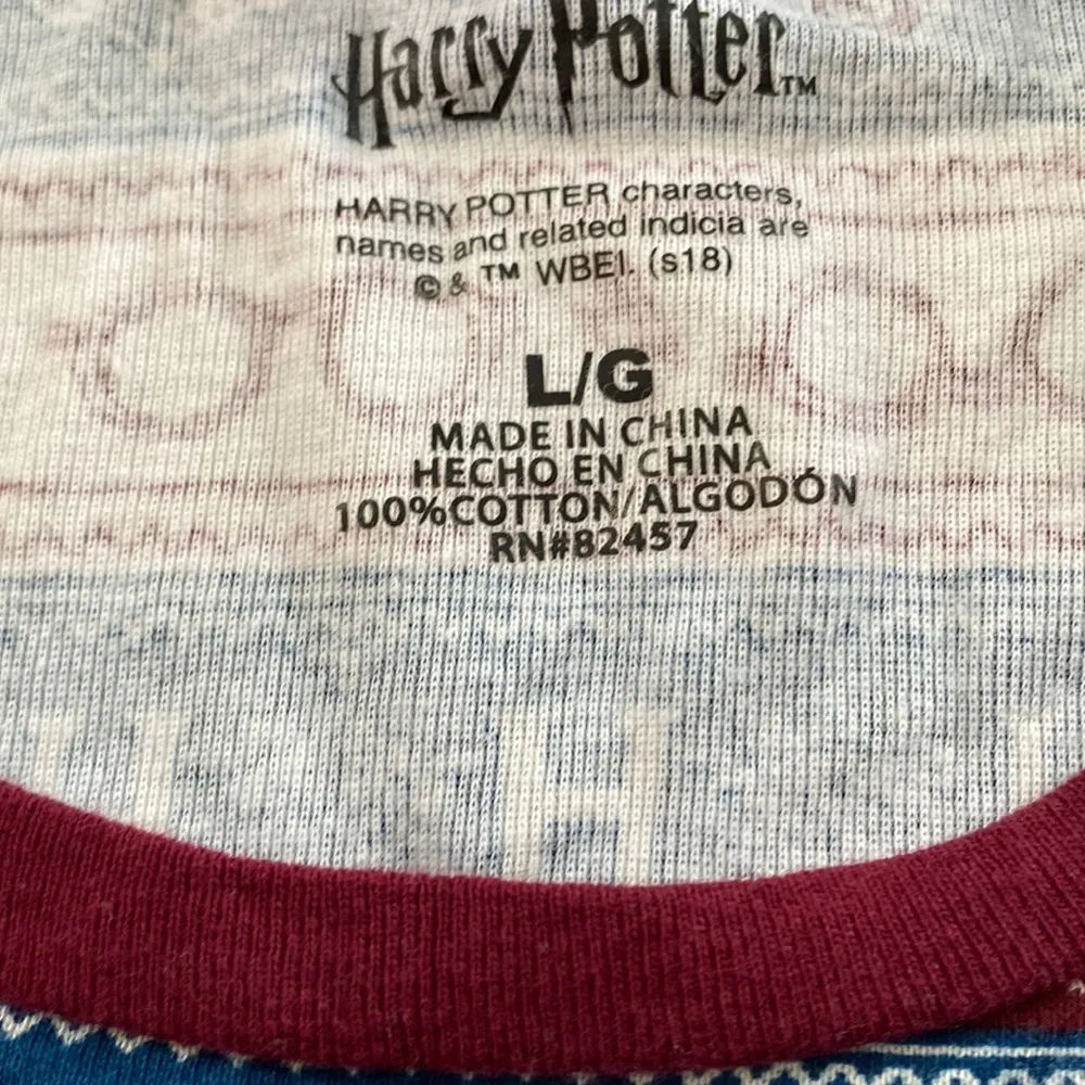 Harry Potter Pajama Set SIZE L Blue Size L - Image 2