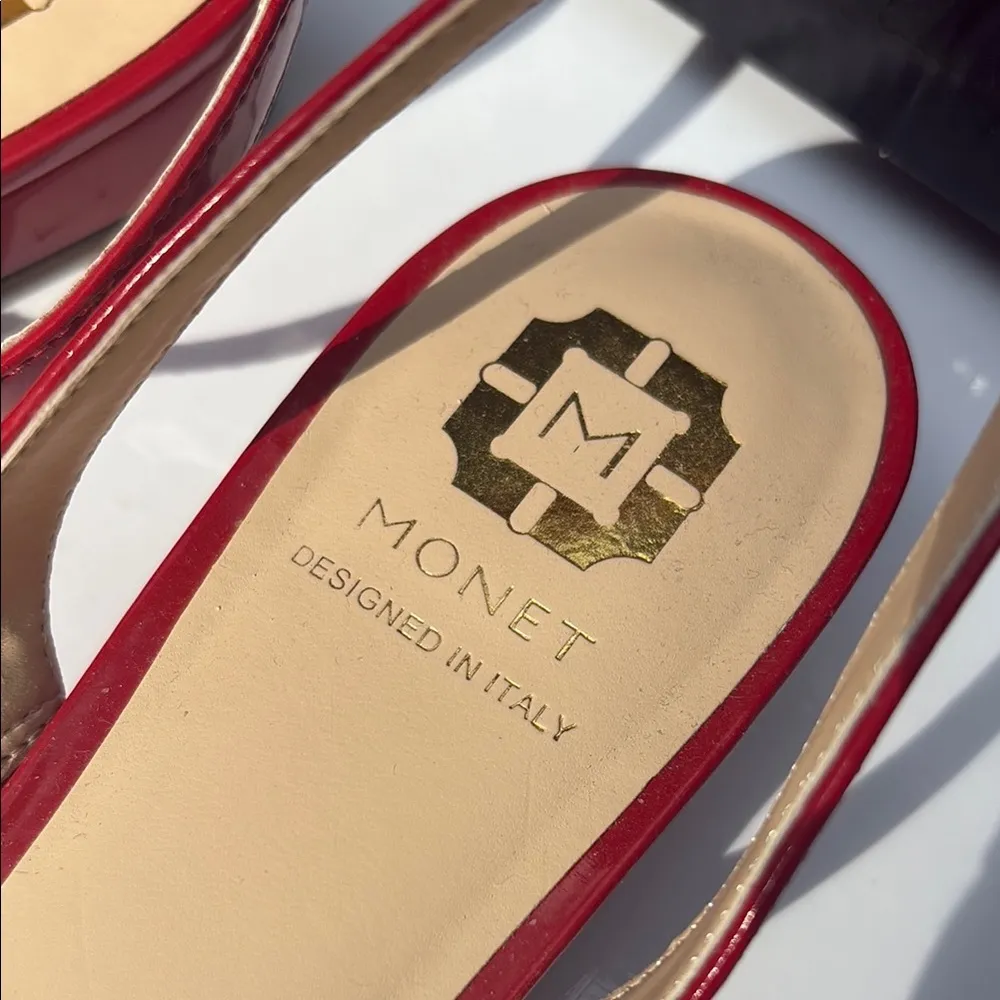 Monet  Red Floral Slingback Flats - Image 3