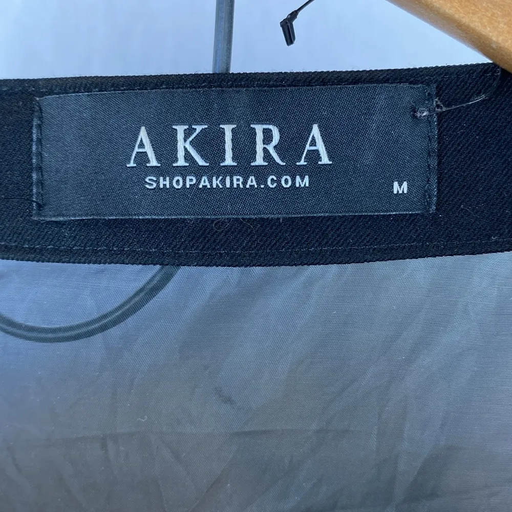 Akira Black Sheer Panel Long Sleeve Trench Coat Jacket M - Image 5