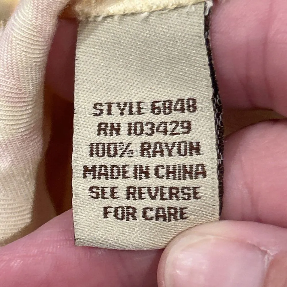 Tahiti Reef Club Dress Womens Large Yellow Pink Hawaiian Floral Beach Tropical - Image 3