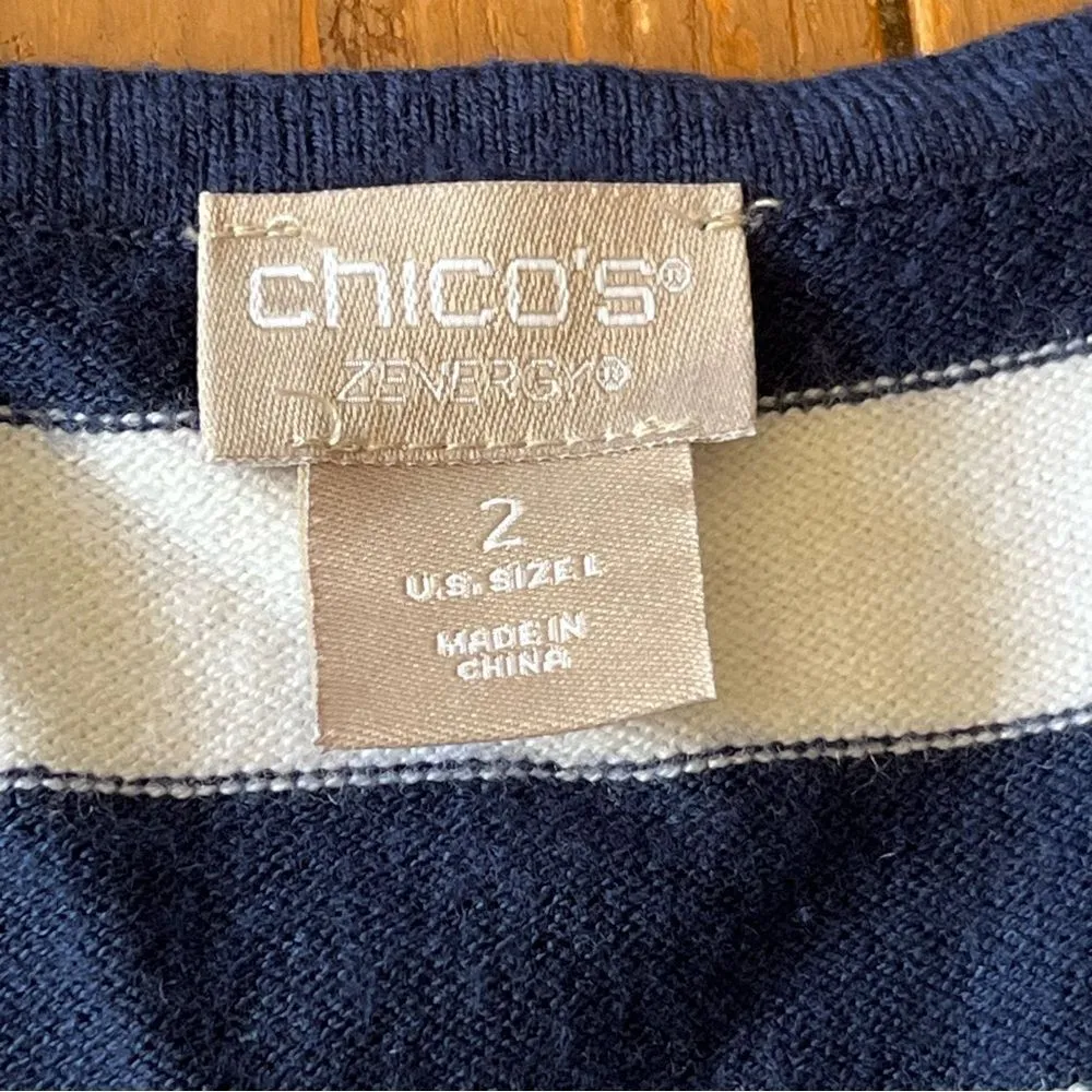 Chico's Zenergy Stripe Blocked Tunic - Image 4