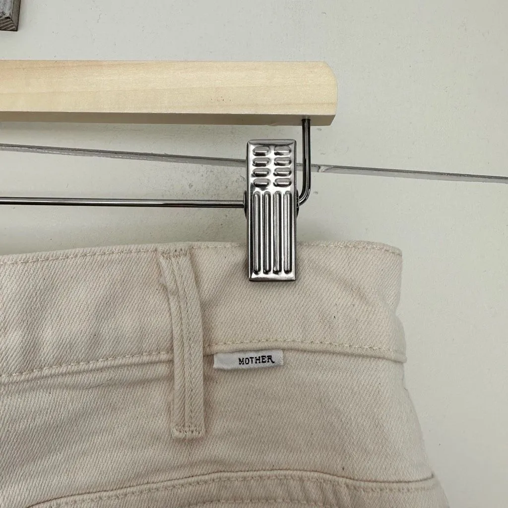 Mother Superior Women’s 33 Act Natural Hustler Patch Pocket Flood Jeans New NWT - Image 3