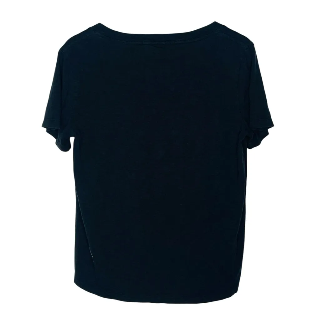 Marine Layer Black Everyday Basic V-Neck Short Sleeve Shirt Size S Women's - Image 3