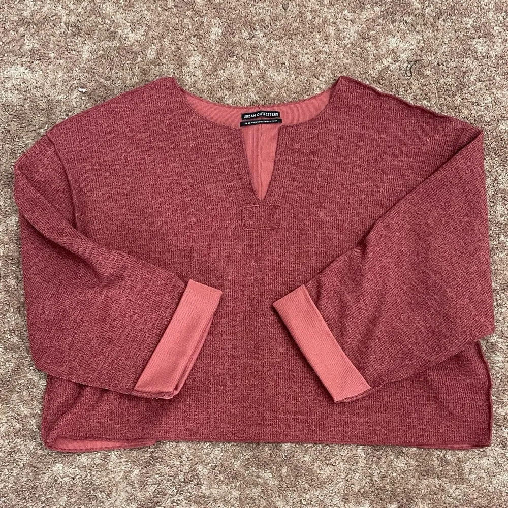 Urban Outfitters Jax Inside Out Ribbed Notch Neck Top - Image 11