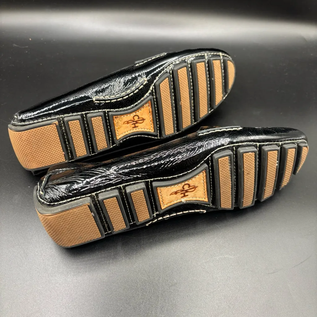 Cole Haan Women’s Shoe Patent Penny Loafer Driving Black Shiny India Size 7 1/2” - Image 6