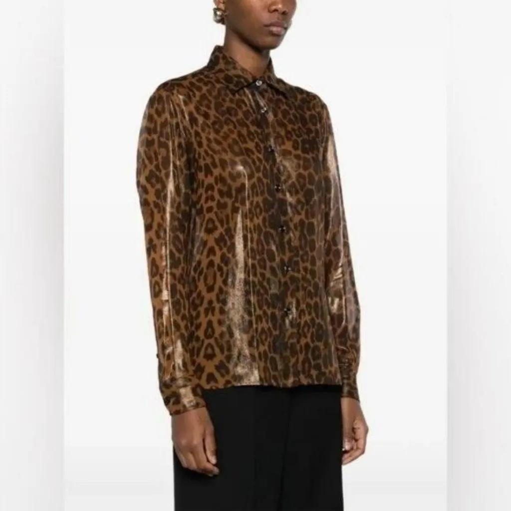 - New 💯 Authentic Tom Ford Leopard Print Long-Sleeved Shirt - Image 4