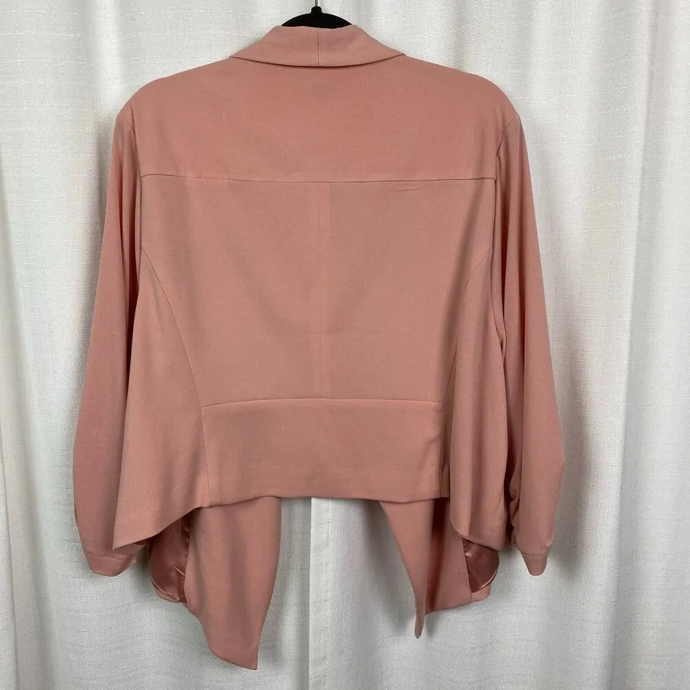 Torrid Pink Studio Crepe Cropped Classic Blazer Jacket Sz.4 - Image 13