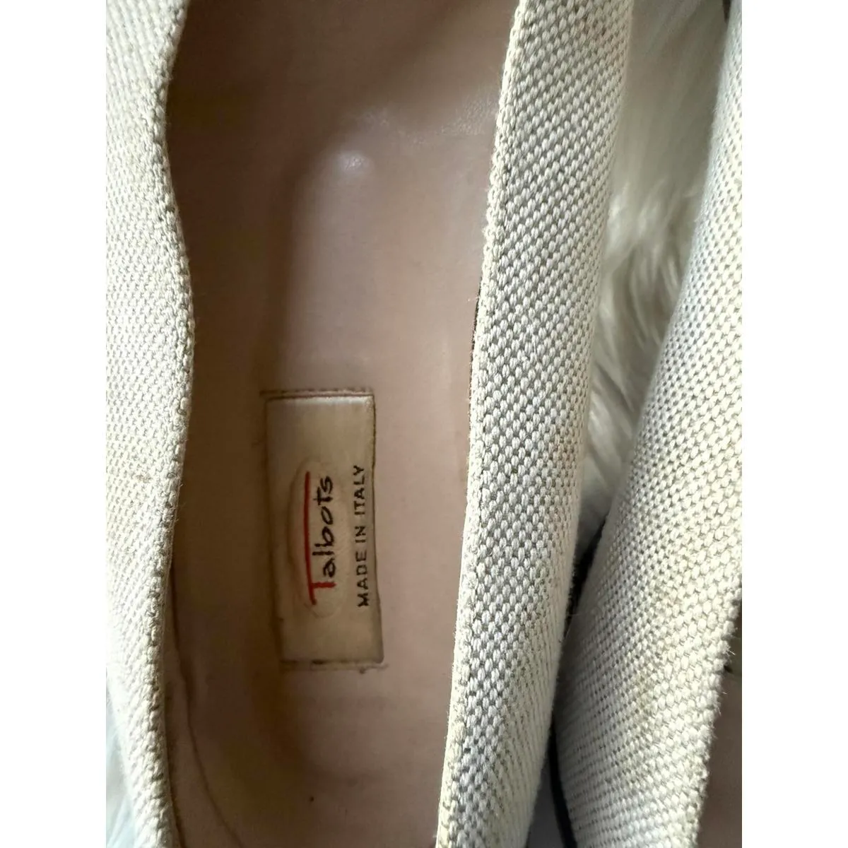 Talbots Women's Two-Tone Fabric and Leather Flats Size 7 - Image 3