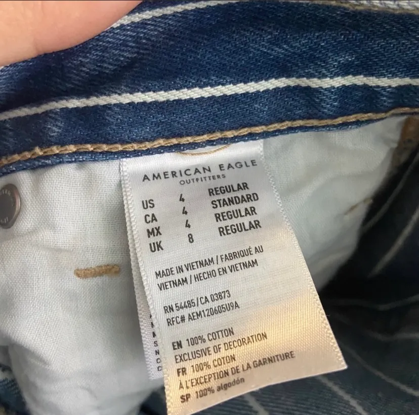 American Eagle Outfitters Striped Mom Jeans - Image 3