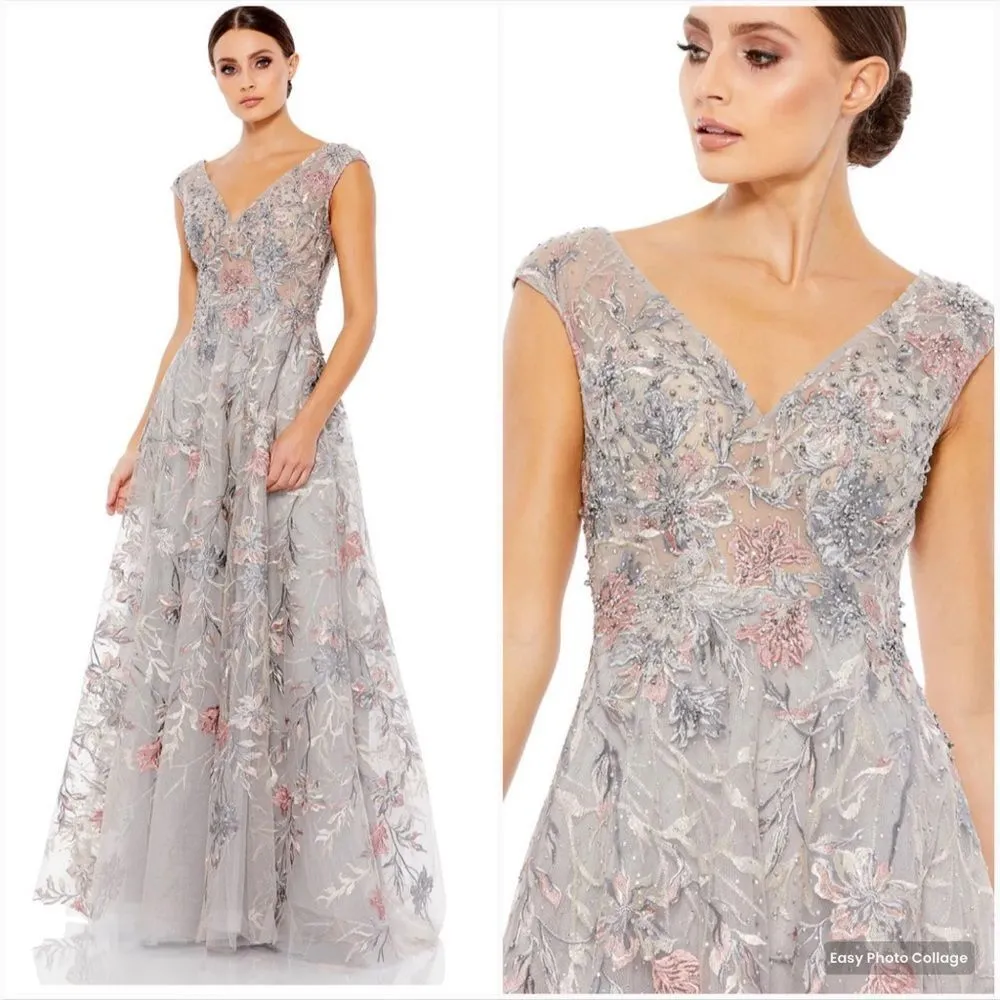 Mac Duggal 20263 Womens Emery Embroidered Gown Dress - Image 4