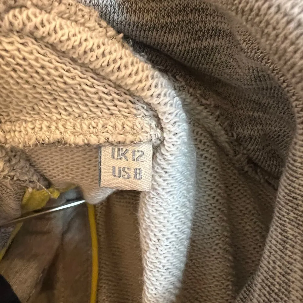 BODEN Cowl Neck Pull Over Double Pocket Popover Drawstring Sweater Size 8 / M Gray Size M - Image 6