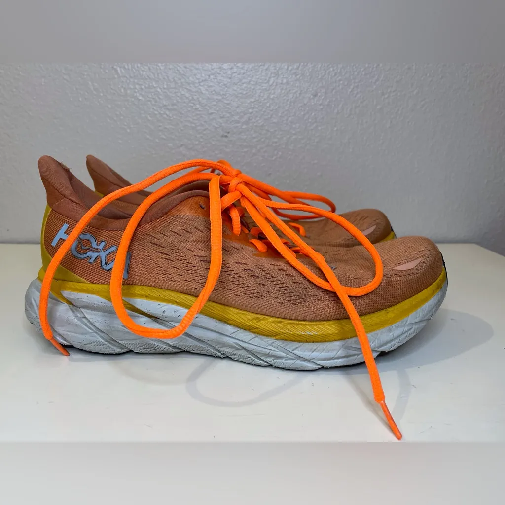 Hoka One One‎ Men’s Clifton 8 Sun Baked Sneakers Size 8 - Image 5