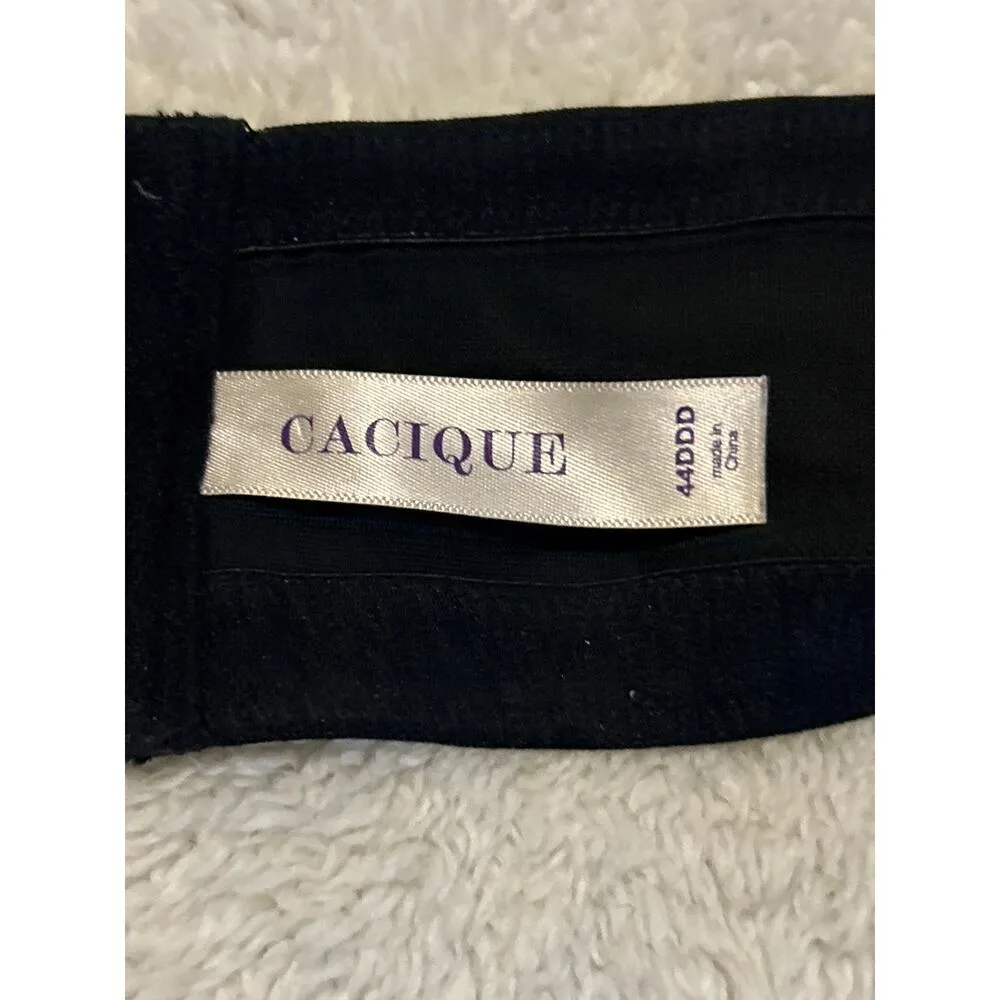 Cacique Bra 44DDD Black Lace High Neck Halter Underwire Lightly Padded - Image 7