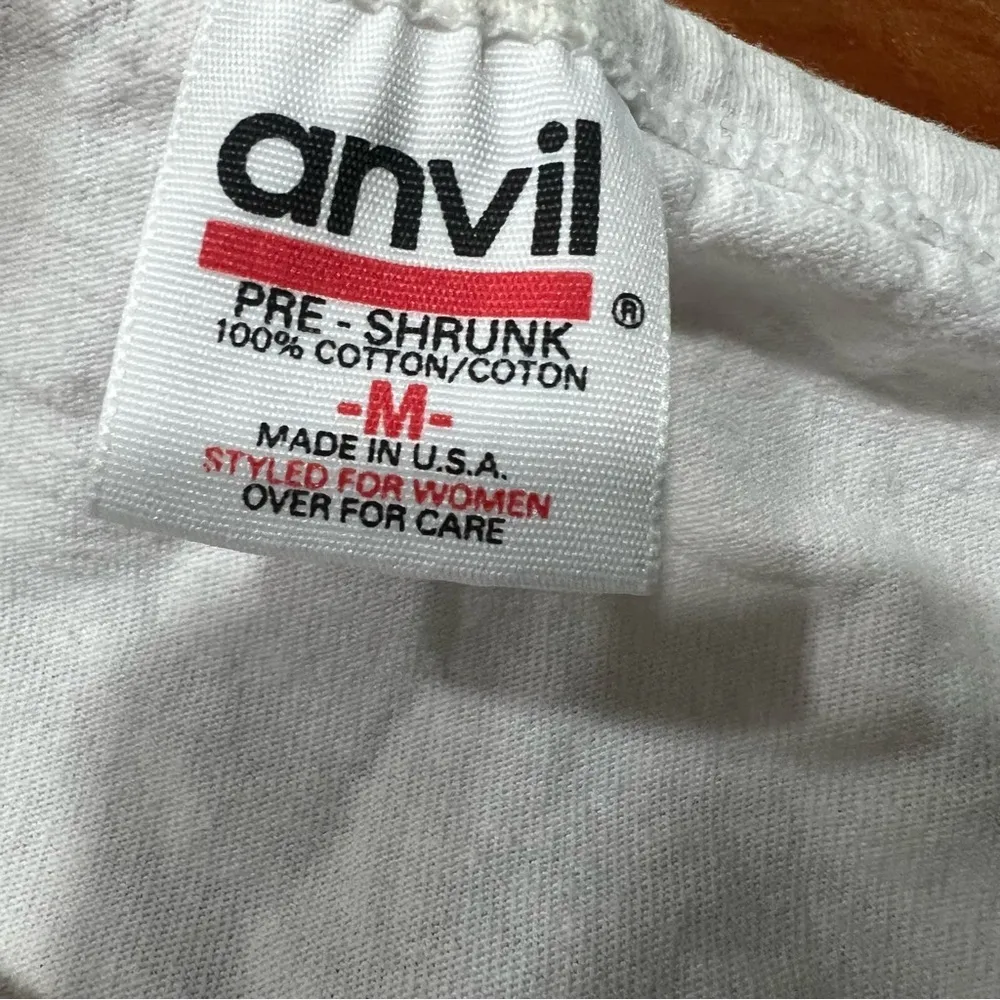 Vintage Anvil Bonaire White colorful Fish T-Shirt Vibrant Tropical medium USA - Image 2