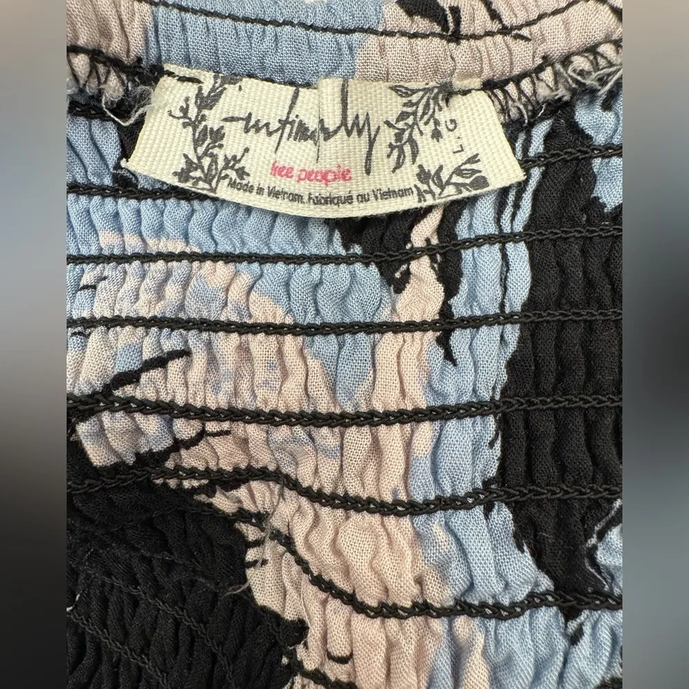 Free People Intimately Heat Wave Printed Maxi Dress in Black and Blue - Image 5