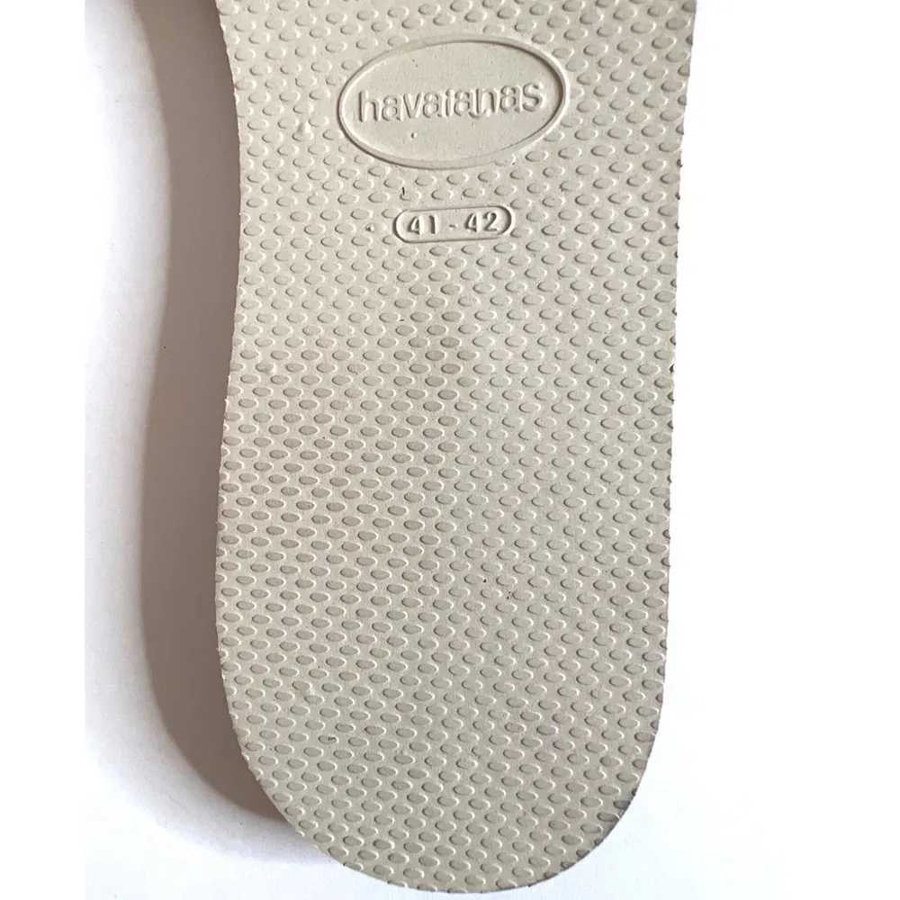 Havaianas You St. Tropez Shine Beige Flip Flop Sandals Sz 11/12 - Image 4