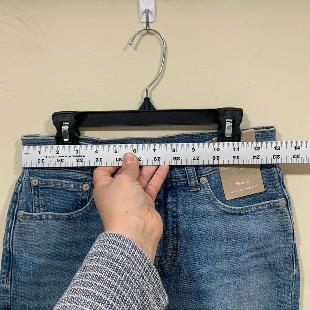 NWT Madewell The '90s Creased High Waist Straight Leg Jeans size 25 Petite - Image 7