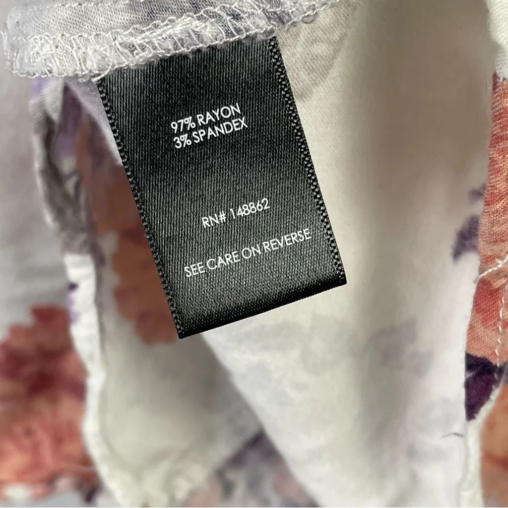 Torrid Floral Size 1 Button-Front Tank Top Cottatgecore Boho Flowy Spring Summer - Image 6