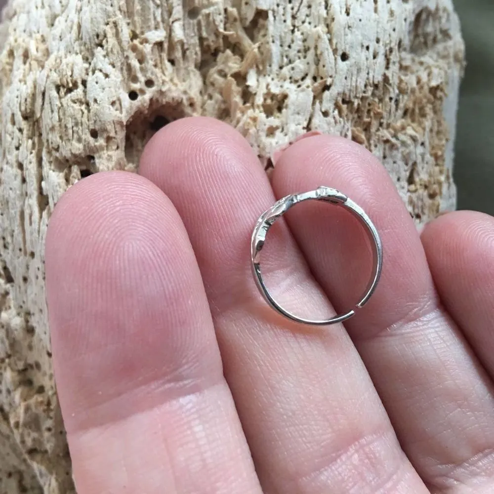 Heart and Arrow Sterling Silver Toe Ring Midi Ring Silver - Image 5