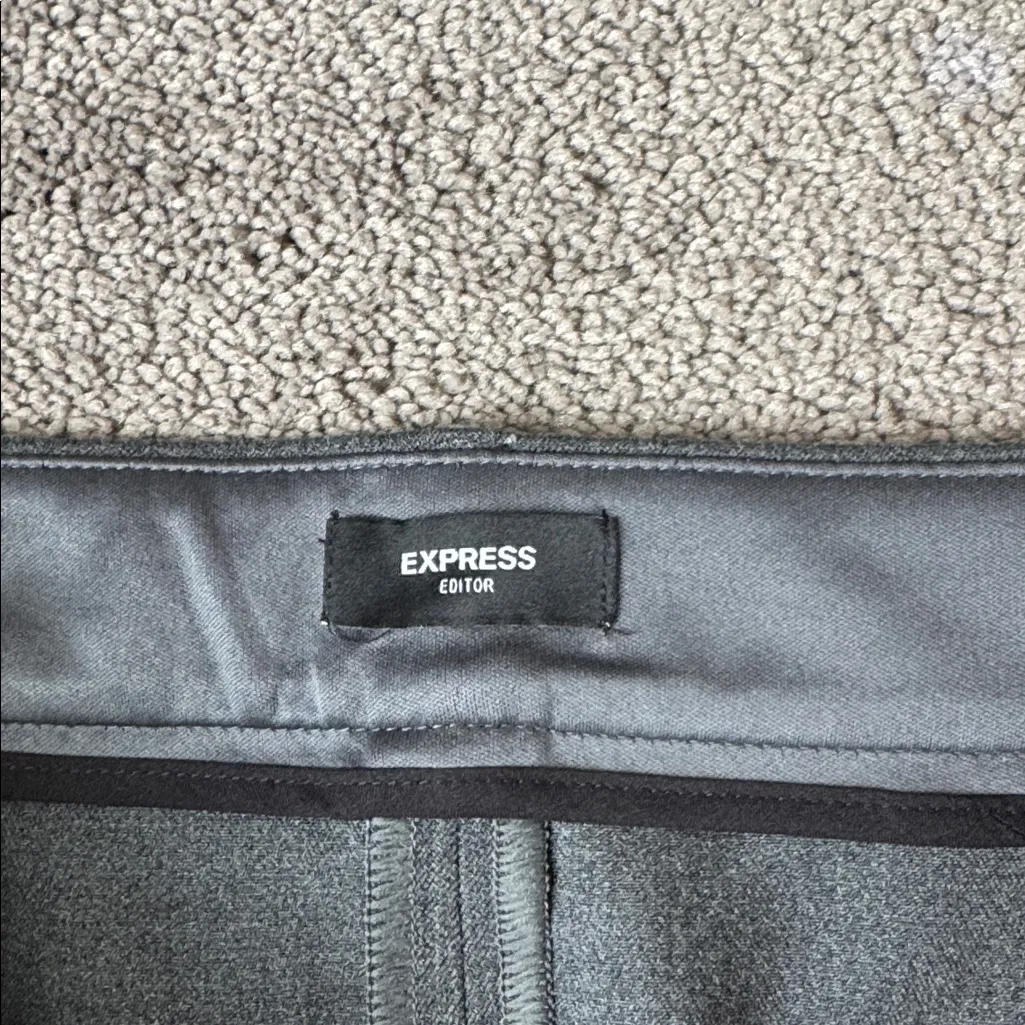 Express Editor Gray Skinny High Rise Pants SIZE 16S - Image 4