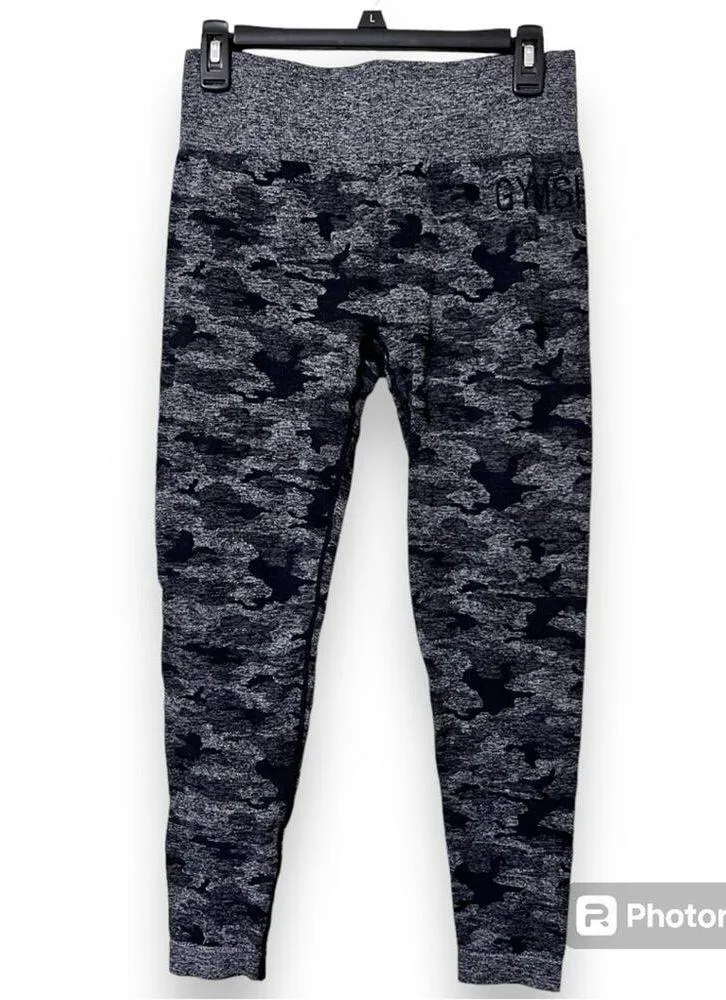 Gymshark adapt seamless black & grey camo high waisted leggings see measurements - Image 8