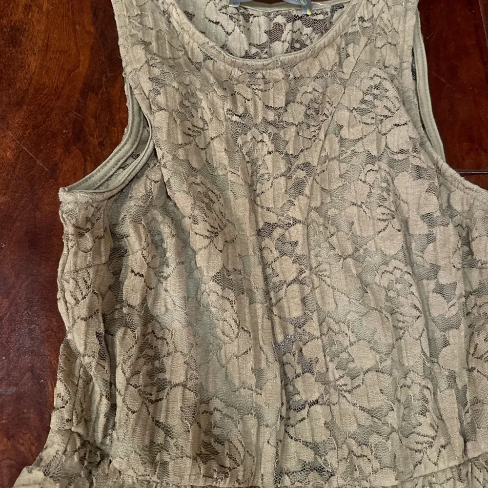 Light Brown Lace Formal Dress - Image 2