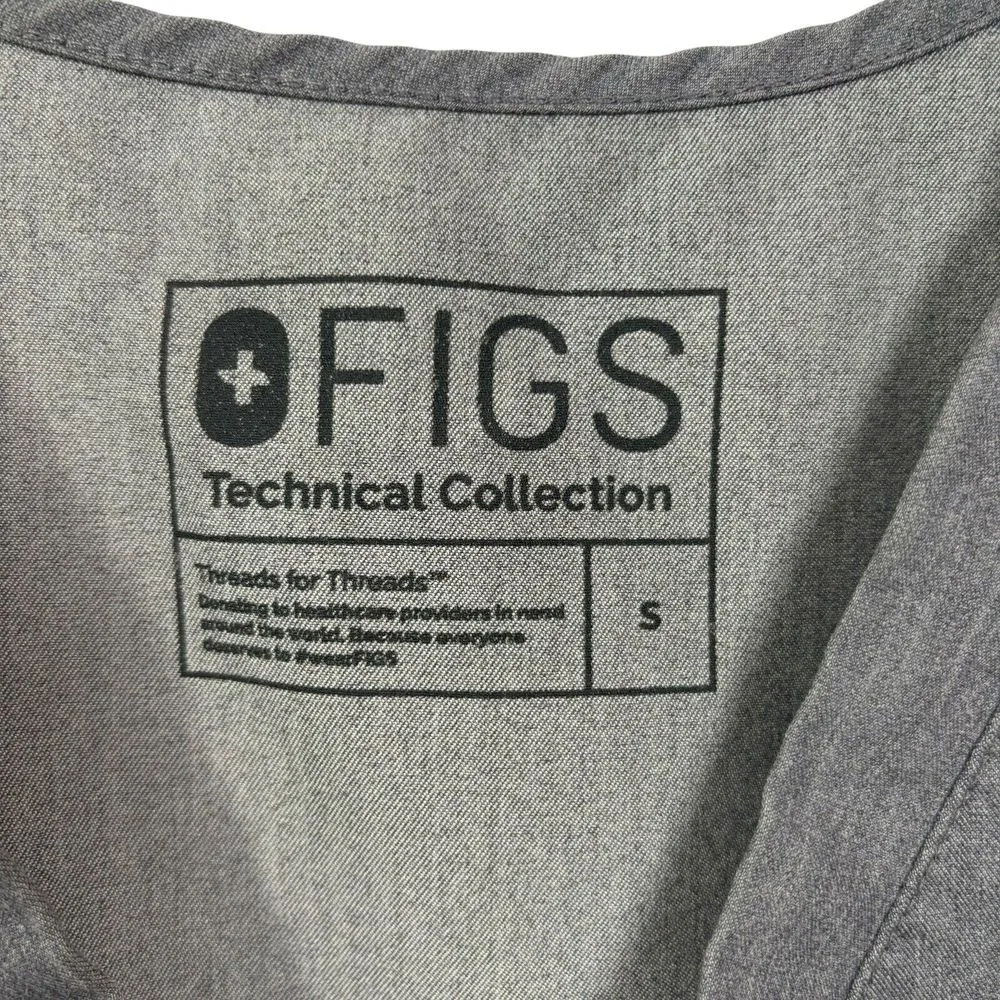 FIGS Women's Catarina One-Pocket‎ Scrub Top Graphite Gray Size Small - Image 6