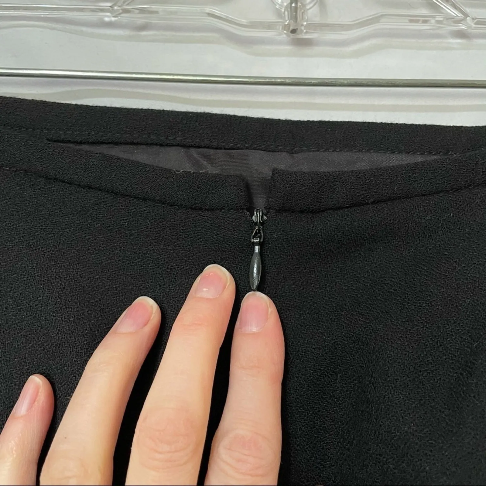 Cristian Trapani Pure Wool Black Pencil Skirt Womens 10 Dark Academia Preppy - Image 2