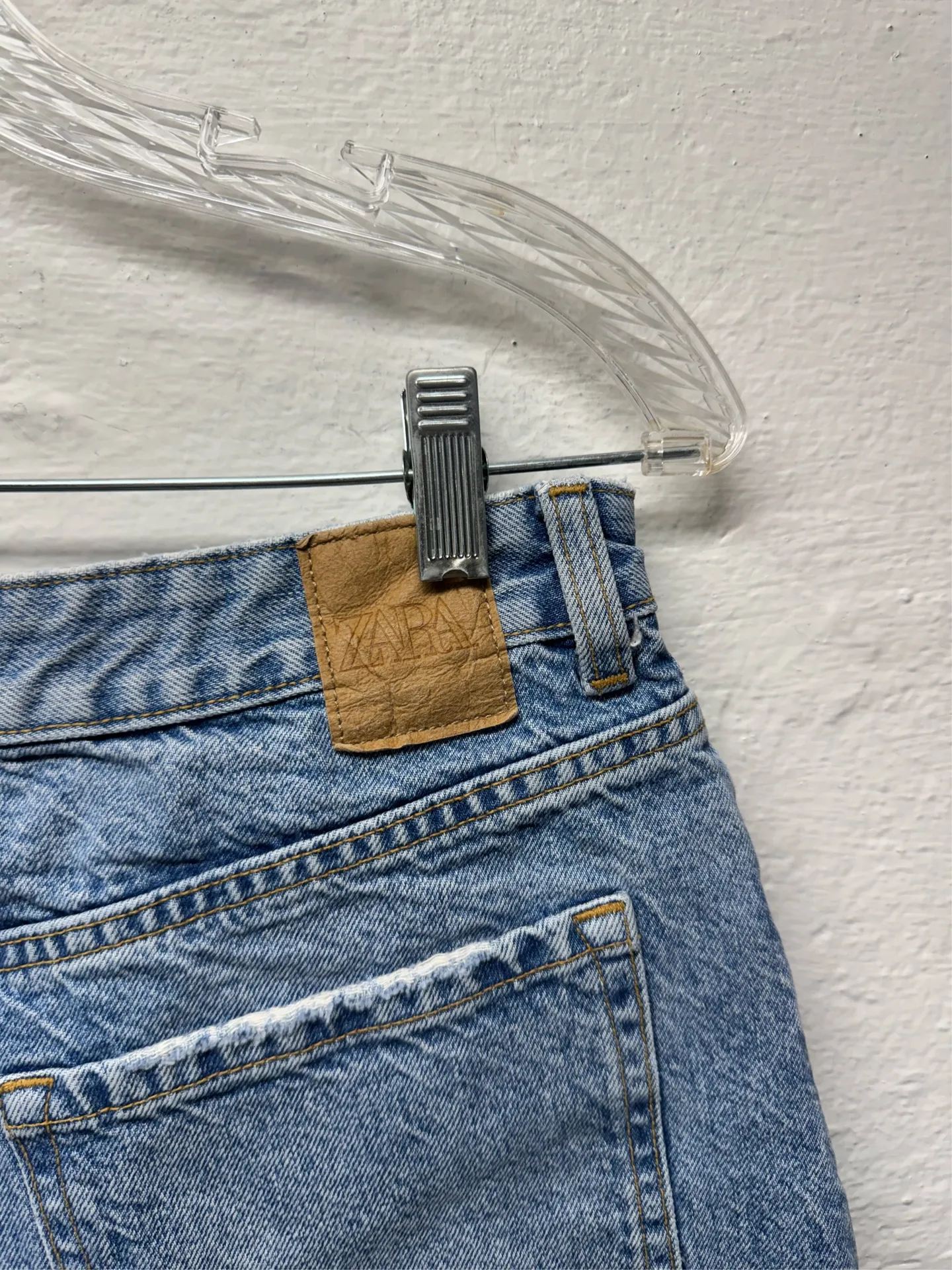 Zara Blue Denim Shorts - Image 7