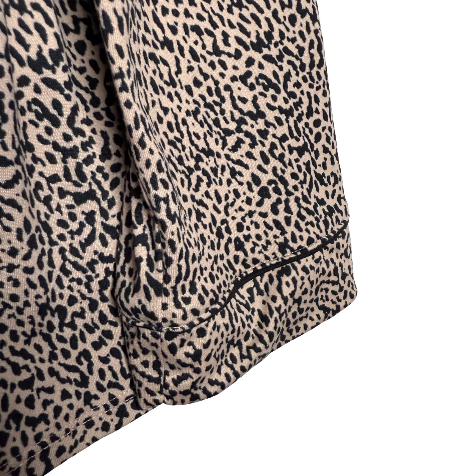 Alfani Intimates Leopard Long Sleeve Button Down Pajama Top & Bottoms Set XL Pjs - Image 7