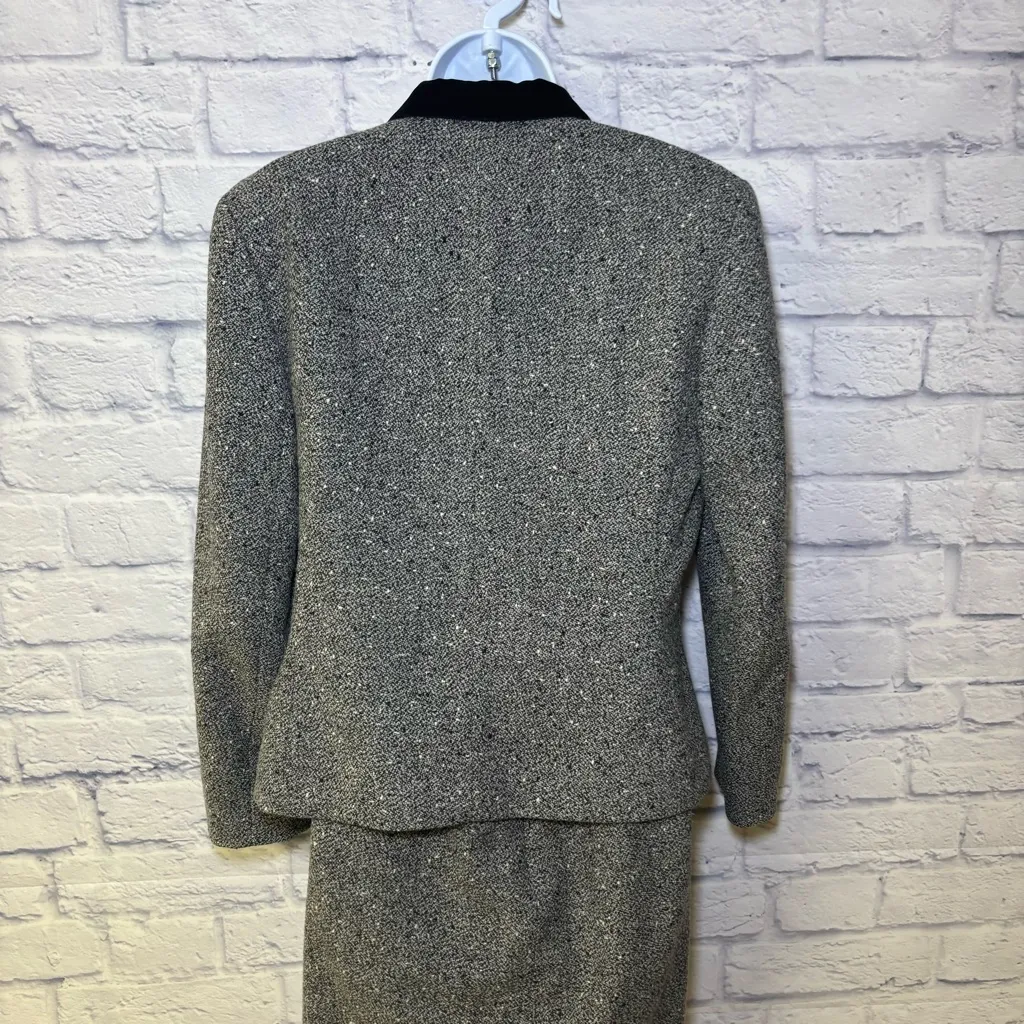 VTG Pendleton Skirt Suit Women Gray Wool Blazer Matching Skirt Size 8 Business - Image 11