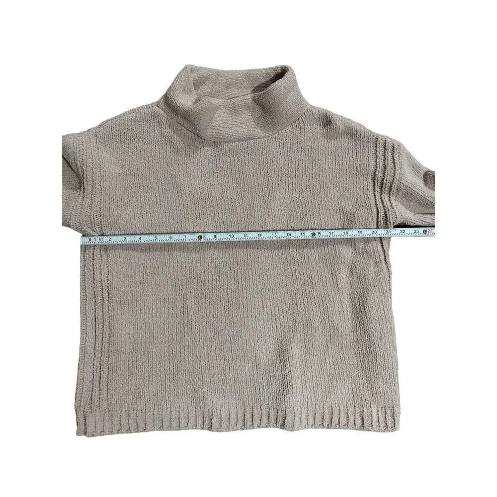 Catherine Malandrino blush pinkish tan cozy mock neck sweater sz M - Image 5