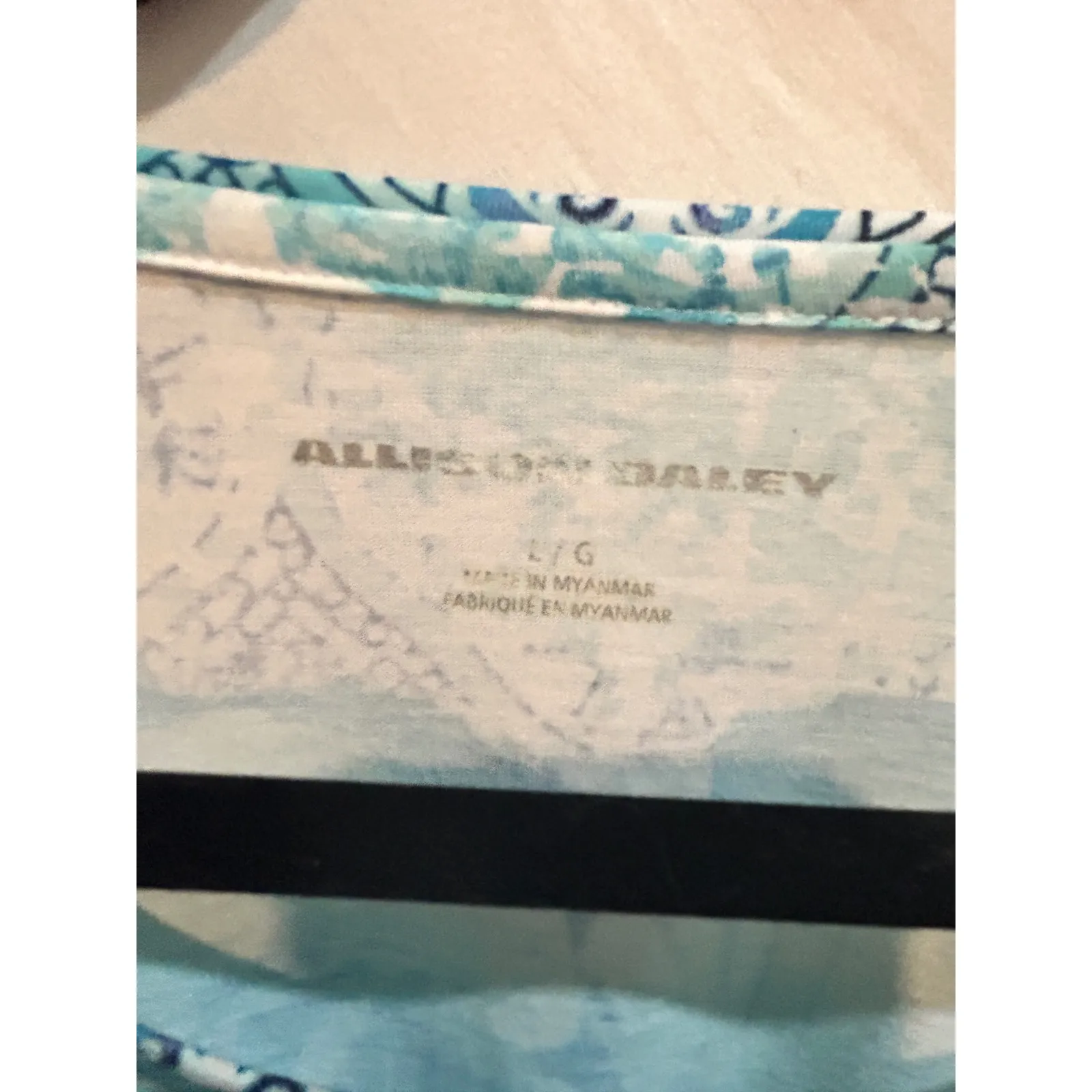 Allison Daley Womens L/G Floral Print 3/4 Sleeve‎ Embellished Top Blouse - Image 3